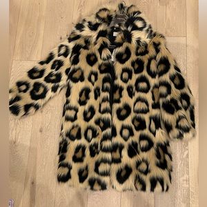 COPY - Michael Kors - Long Faux Fur Coat - leopard print - Size Medium